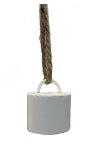 Ornament hanging bell  4 " white