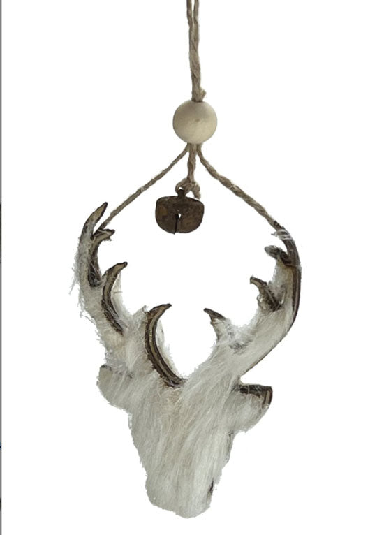 Ornament- Faux fur deer head