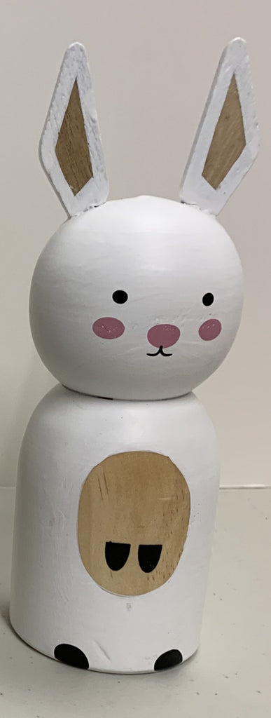 RABBIT WOODEN PEG OBJET